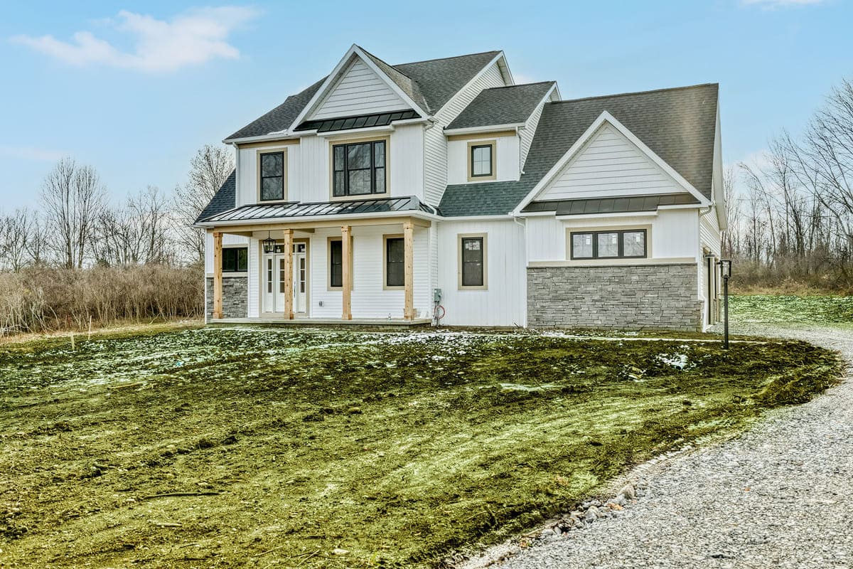 Luxury custom home exterior in greater Rochester area by Gerber Homes