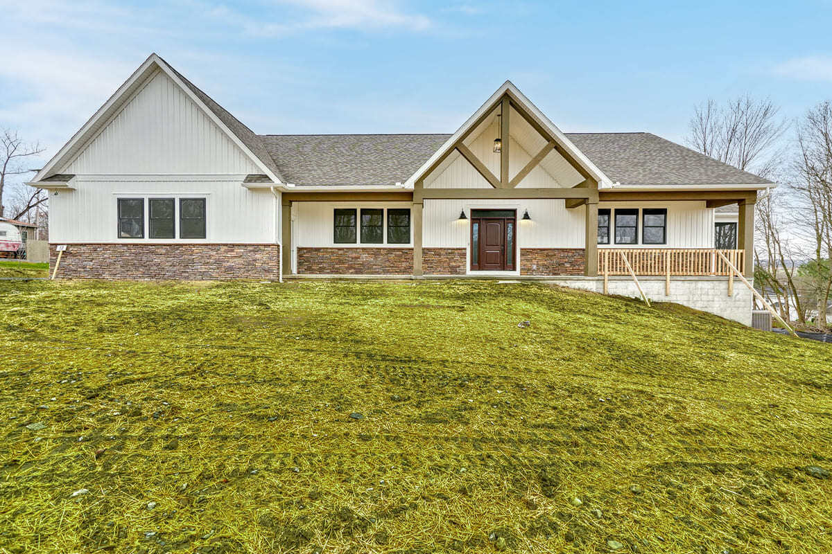 New construction home exterior by Gerber Homes near Rochester, NY