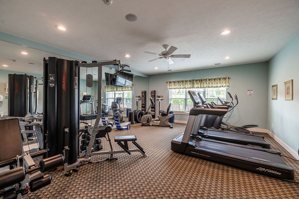 Fitness center at The Hammocks of Canandaigua for Cottage residents